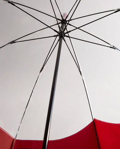 Transparent Moustache Bubble Umbrella Military Red
