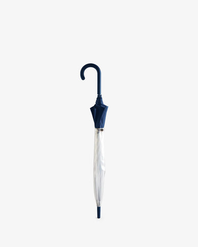 Transparent Moustache Bubble Umbrella Navy