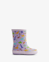 Kids First Dinosaur Print Boot Purple Dinosaur