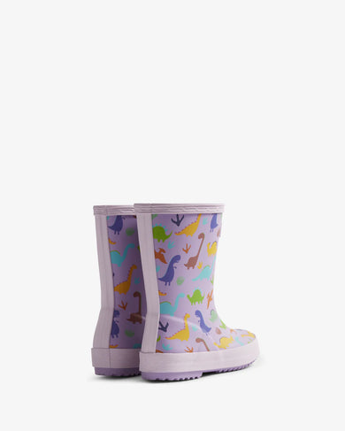 Kids First Dinosaur Print Boot Purple Dinosaur