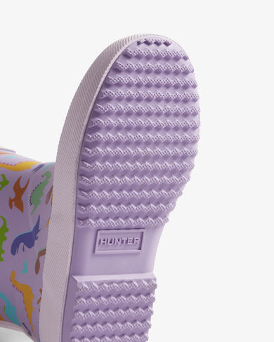 Kids First Dinosaur Print Boot Purple Dinosaur