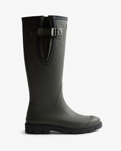 Unisex Downpour Adjustable Boot Dark Olive/Black