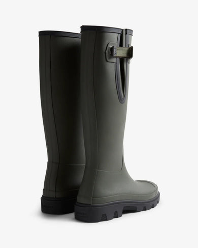Unisex Downpour Adjustable Boot Dark Olive/Black