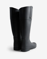 Women's Refined Gold Trim Riding Boot Black