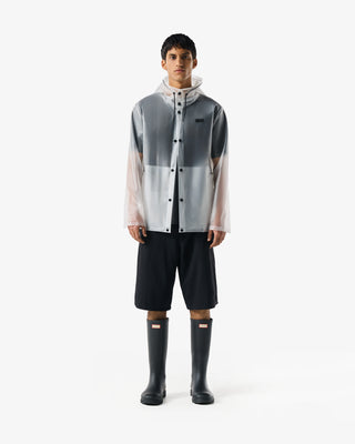 Unisex Downpour Izzy Pu Hooded Jacket Clear Matte