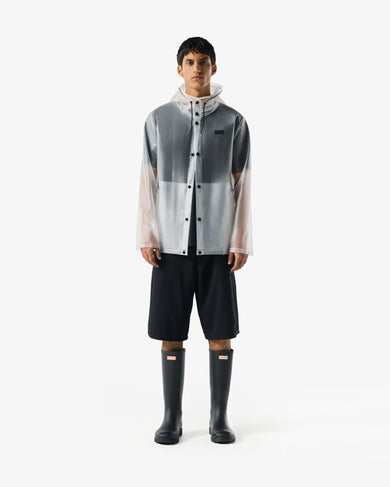 Unisex Downpour Izzy Pu Hooded Jacket Clear Matte