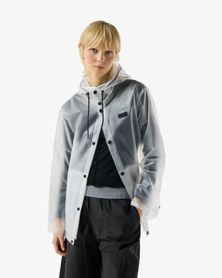 Unisex Downpour Izzy Pu Hooded Jacket Clear Matte
