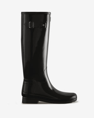 Women's Refined Tall Gloss Boot Black