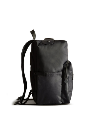 Large Nylon Pioneer Top Clip Backpack Black