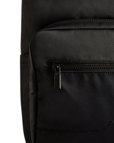 Large Nylon Pioneer Top Clip Backpack Black