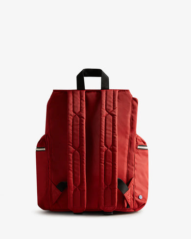 Nylon Large Topclip Backpack Military Red