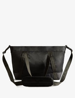 Nylon Midi Topclip Tote Black