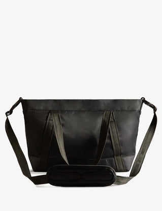 Nylon Midi Topclip Tote Black