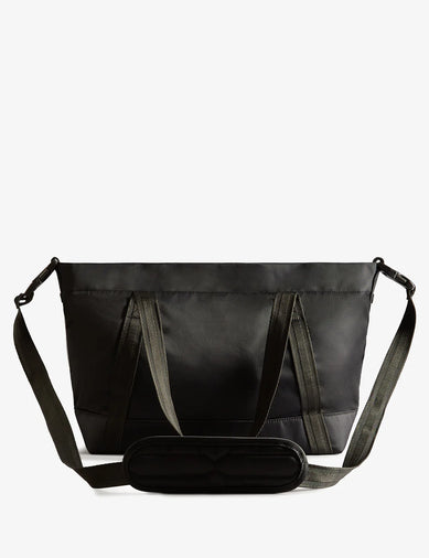 Nylon Midi Topclip Tote Black