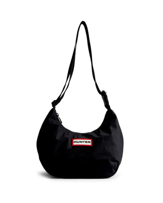 Nylon Midi Hobo Black