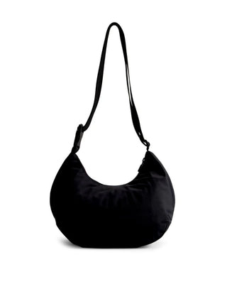 Nylon Midi Hobo Black