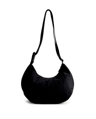 Nylon Midi Hobo Black