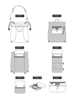 Travel Multi Function Packable Tote Black/Energy Clay