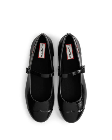 Women's Refined Mary Jane Buckle Ballerina Gloss Black