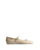 Women's Refined Mary Jane Buckle Ballerina Gloss Canvas Cream