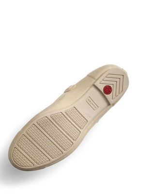 Women's Refined Mary Jane Buckle Ballerina Gloss Canvas Cream