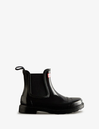 Women's Chelsea Commando Gloss Boot Black