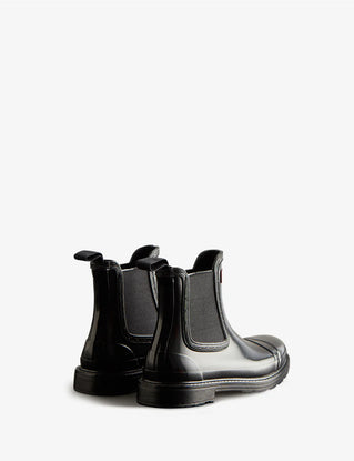 Women's Chelsea Commando Gloss Boot Black