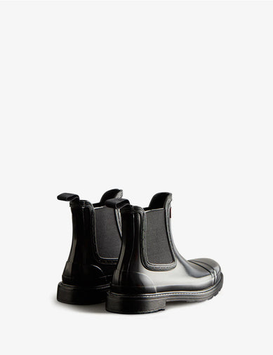 Women's Chelsea Commando Gloss Boot Black