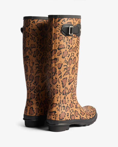 Women's Original Tall Leopard Print Boot  Rich Tan/Saddle/Black