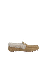 Women's Moccasin Slipper Sherpa Collar Natural