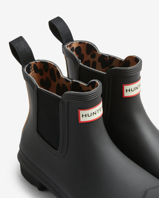 Women's Original Chelsea Leopard Backstrap Boot Black