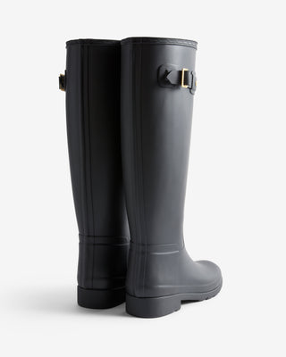 Women's Refined Gold Trim Tall Boot Black