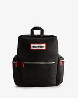 Nylon Large Topclip Backpack Black