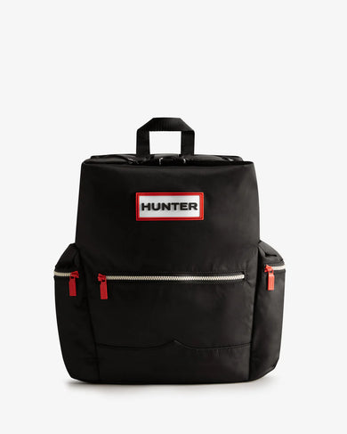 Nylon Large Topclip Backpack Black