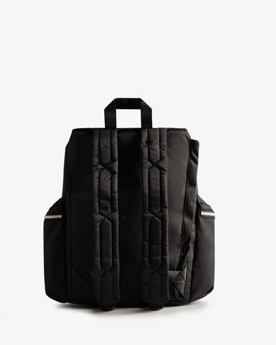 Nylon Large Topclip Backpack Black